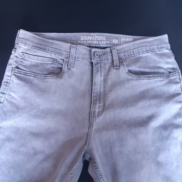 Levi Strauss Signature S26 34x30 Gray Men's Skinny Jeans - Picture 1 of 14